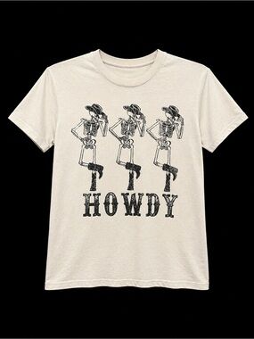 Goodie Two Sleeves “Howdy” Skeleton Cowboy Graphic Tee